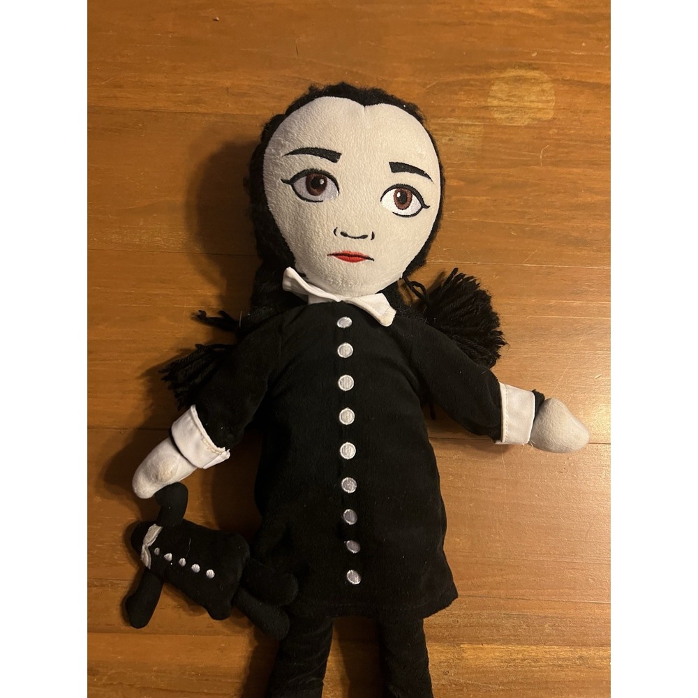 The Addams Family Wednesday Black Dress Plush Doll - Picture 2 of 5